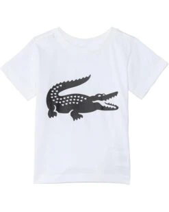 Lacoste Kids Classic Sport Big Croc Logo Tee (Little Kid/Toddler/Big Kid) | Shirts & Tops