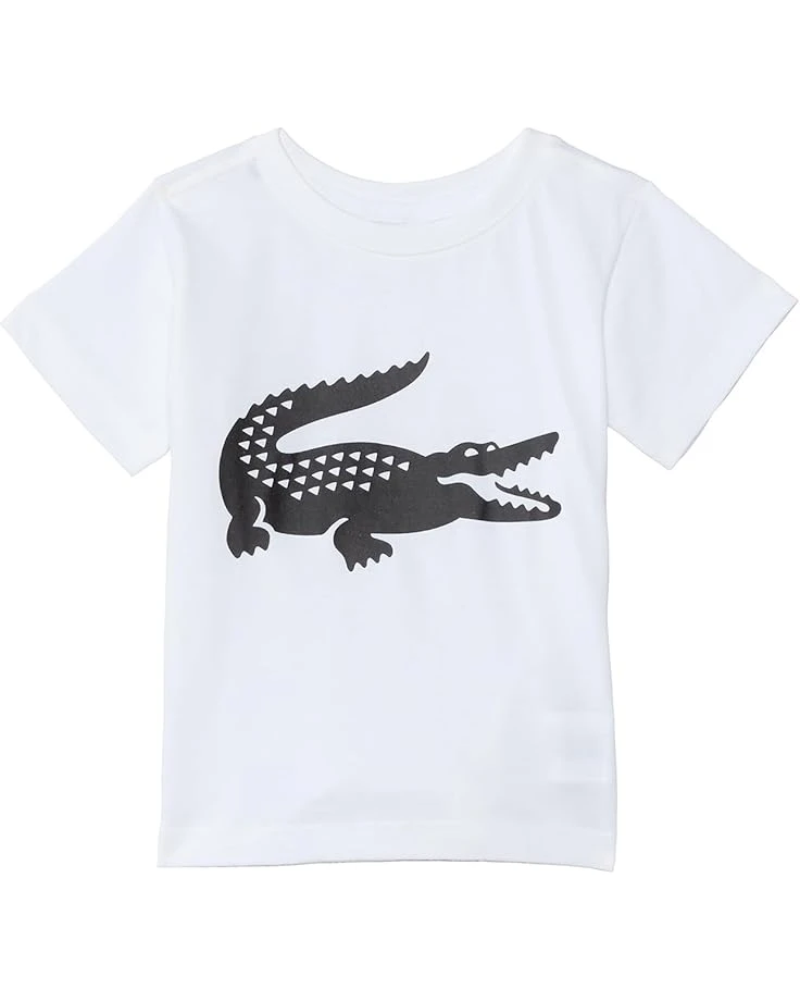 Lacoste Kids Classic Sport Big Croc Logo Tee (Little Kid/Toddler/Big Kid) | Shirts & Tops