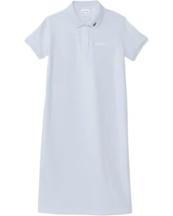Lacoste Kids Short Sleeve Polo Dress with Crocodelle Chest Writing (Little Kid/Toddler/Big Kid) | Dresses