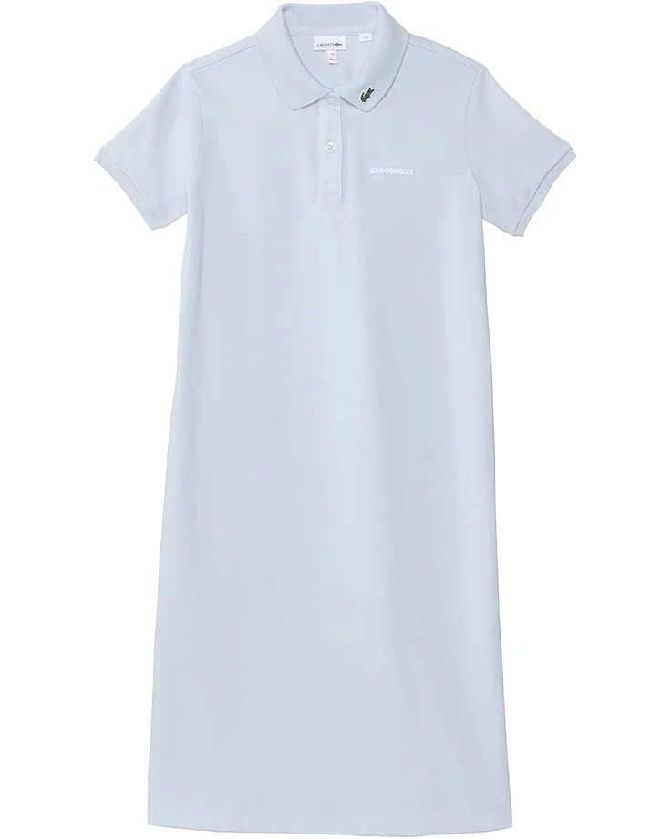 Lacoste Kids Short Sleeve Polo Dress with Crocodelle Chest Writing (Little Kid/Toddler/Big Kid) | Dresses