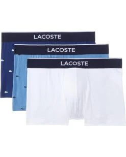 3 Pk Regular Fit Black Based Taping W/ Lacoste Wording In The Middle Front Waist Band | Underwear