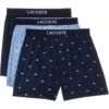 Lacoste 100% Cotton Mini Croc Print Boxers 3-pack | Underwear