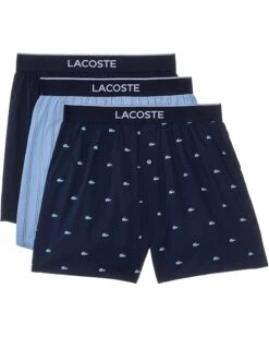 Lacoste 100% Cotton Mini Croc Print Boxers 3-pack | Underwear