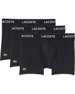 Lacoste 3-Pack Solid with Semi Fancy Belt Underwear Trunks