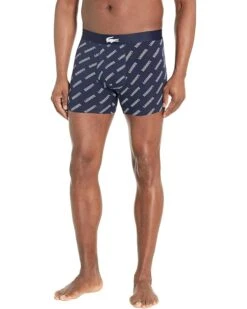 3-Pack Casual Cotton Stretch Lacoste Print Boxer Briefs | Underwear
