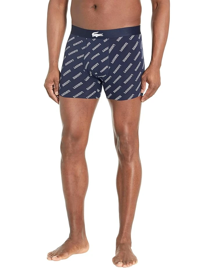 3-Pack Casual Cotton Stretch Lacoste Print Boxer Briefs | Underwear