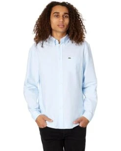 Lacoste Long Sleeve Regular Fit Oxford Button-Down Shirt | Shirts & Tops
