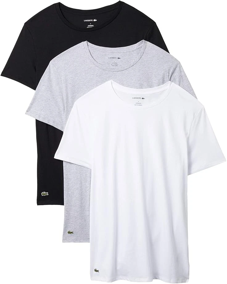 Lacoste 3-Pack Crew Neck Regular Fit Essential T-Shirt | Shirts & Tops - Image 3