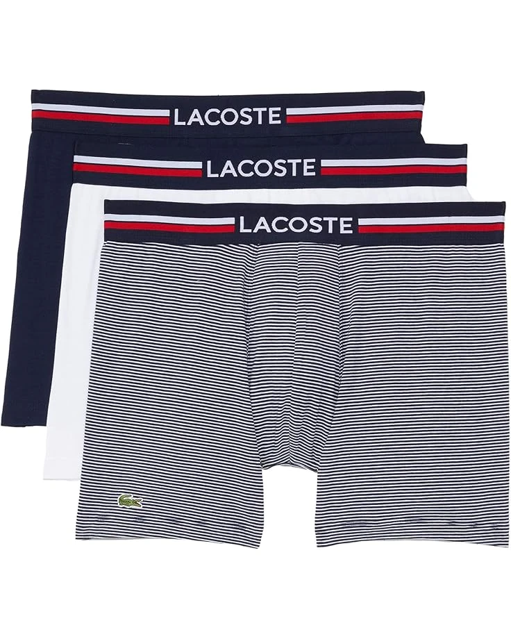 Lacoste Boxer Briefs 3-Pack French Flag Iconic Lifestyle | Underwear