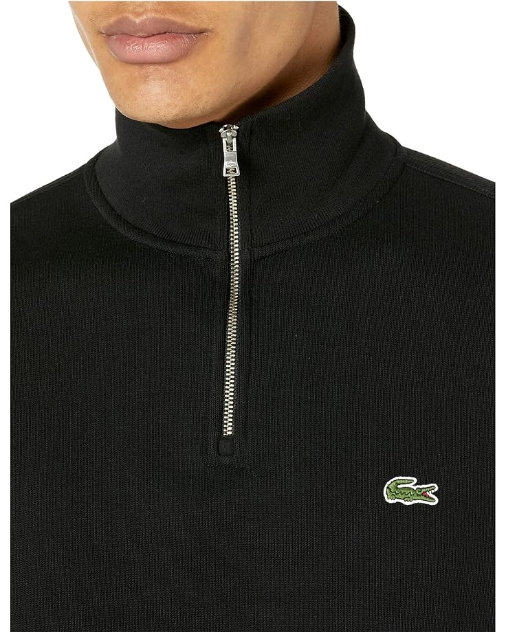 Lacoste Long Sleeve Solid 1/4 Zip Interlock Ribbed Sweatshirt | Hoodies & Sweatshirts - Image 3
