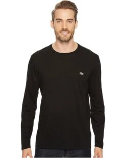 Lacoste Long Sleeve Pima Jersey Crew Neck T-Shirt | Shirts & Tops