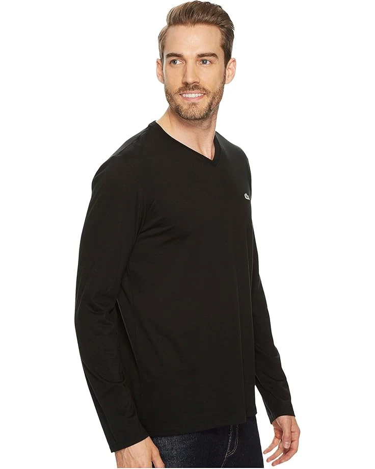Lacoste Long Sleeve Pima Jersey V-Neck T-Shirt | Shirts & Tops - Image 4