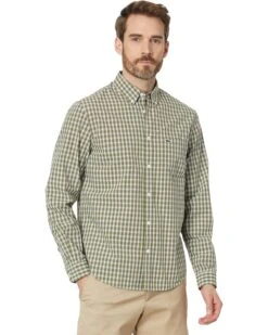 Lacoste Long Sleeve Regular Fit Plaid Casual Button-Down Shirt | Shirts & Tops